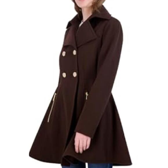 Laundry by Shelli Segal double-breasted wool-blend skirted coat - Picture 4 of 4